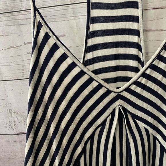 Soft joie navy razor back stripped tank small - Picture 6 of 7